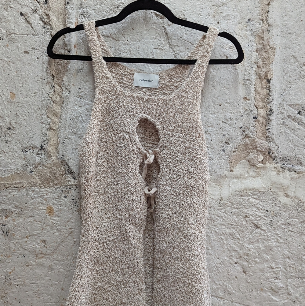 Holzweiler Tie Front Sleeveless Sweater